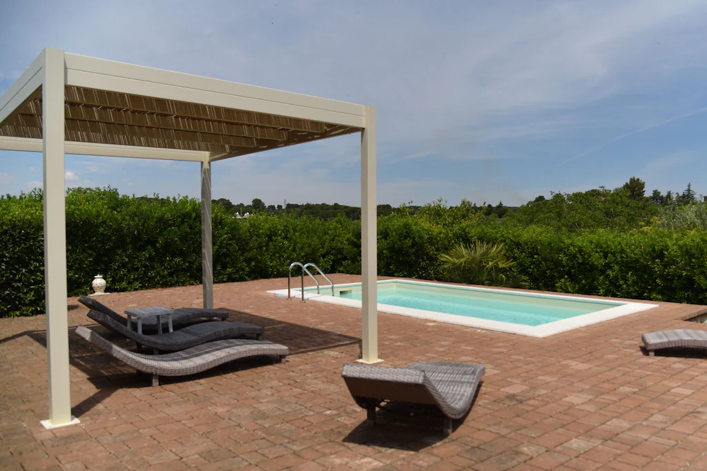 Private pool of the Trullo Suite, one of the best Airbnbs in Italy. 