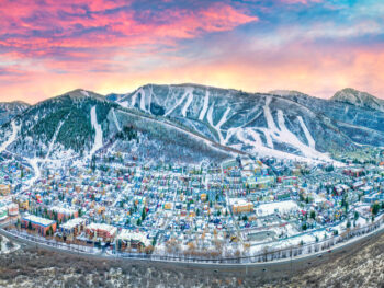 park city utah at sunset one of the best winter vacations in the USA