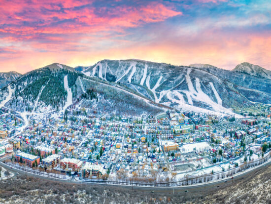 park city utah at sunset one of the best winter vacations in the USA