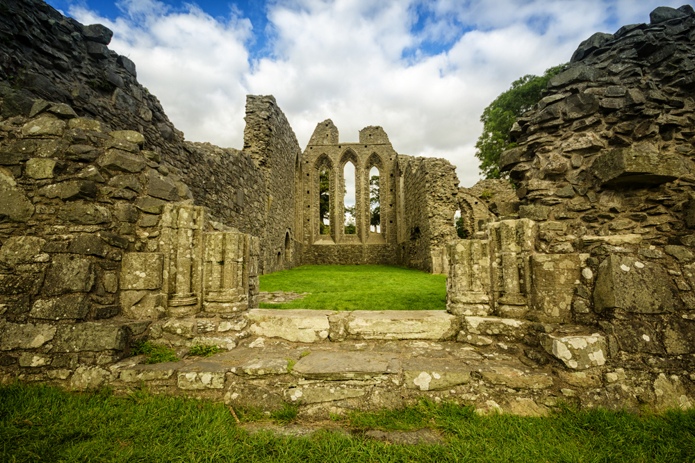 The ruins of Inch Abbey in Northern Ireland.