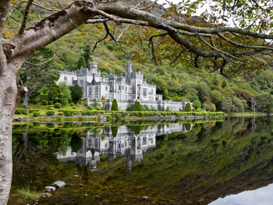 castle on a lake in ireland showing the best time to go to ireland for weather
