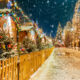 a beautiful city center in one of the best Christmas towns in the USA