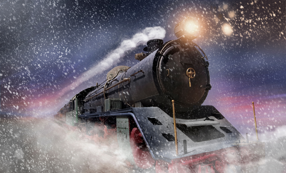 The Polar Express headed to the North Pole from Miami, one of the best ways to spend Christmas in Florida.