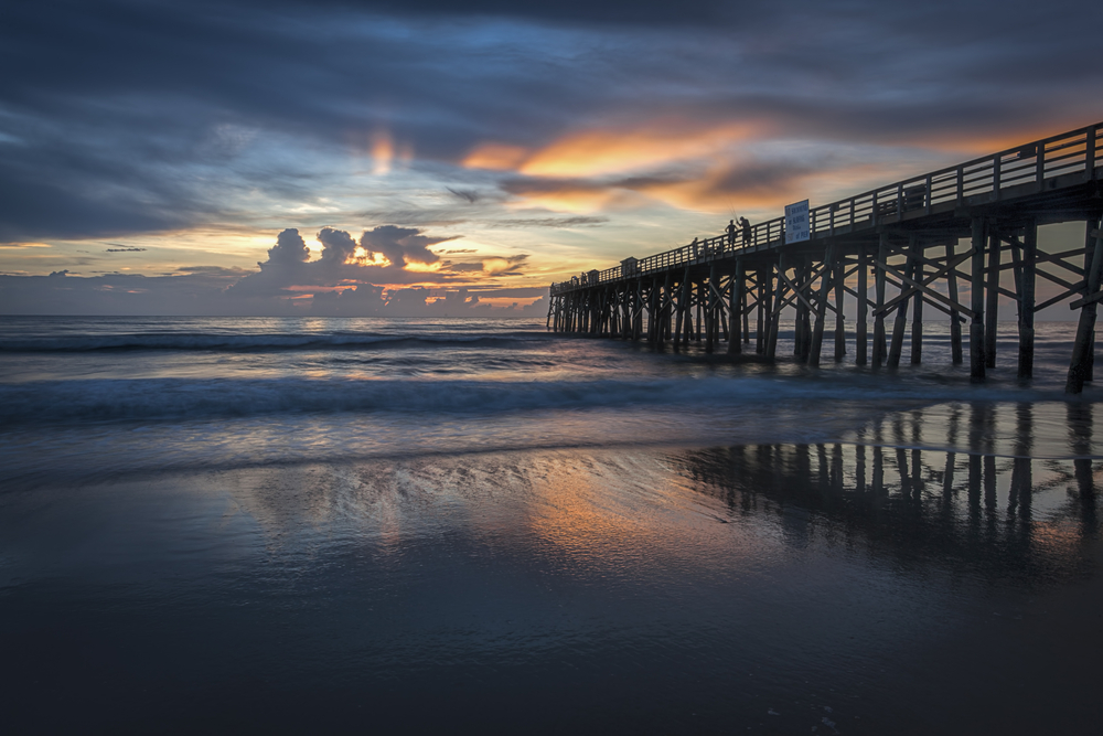 the Flager beach pier in florida, this is one of the best beaches near Orlando  FL. 