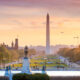 a beautiful photo of the Washington DC mall at sunset