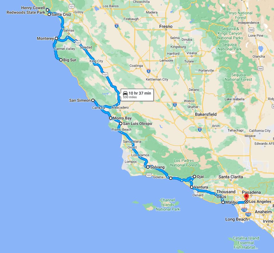 4 day tour from los angeles to san francisco
