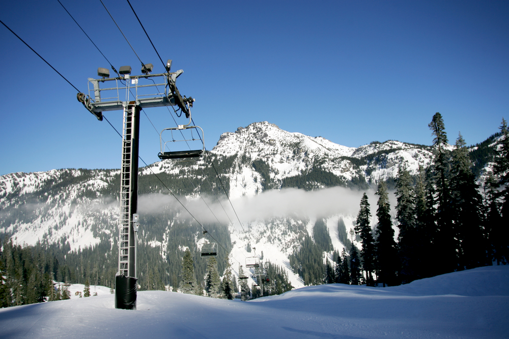 Ski lift at the Summit at Snoqualmie, one of the best things to do in Washington State.