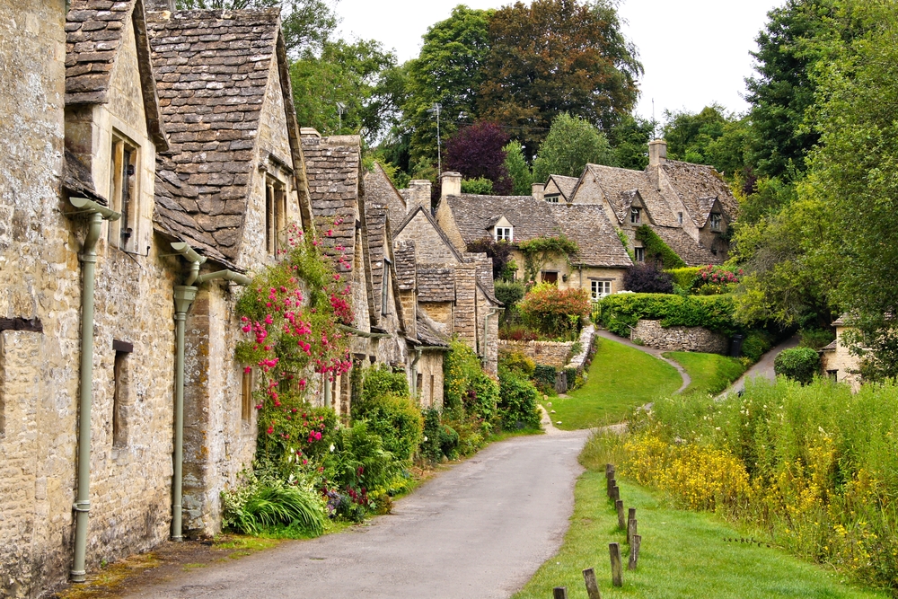 Houses of Arlington Row in the village of Bibury, England