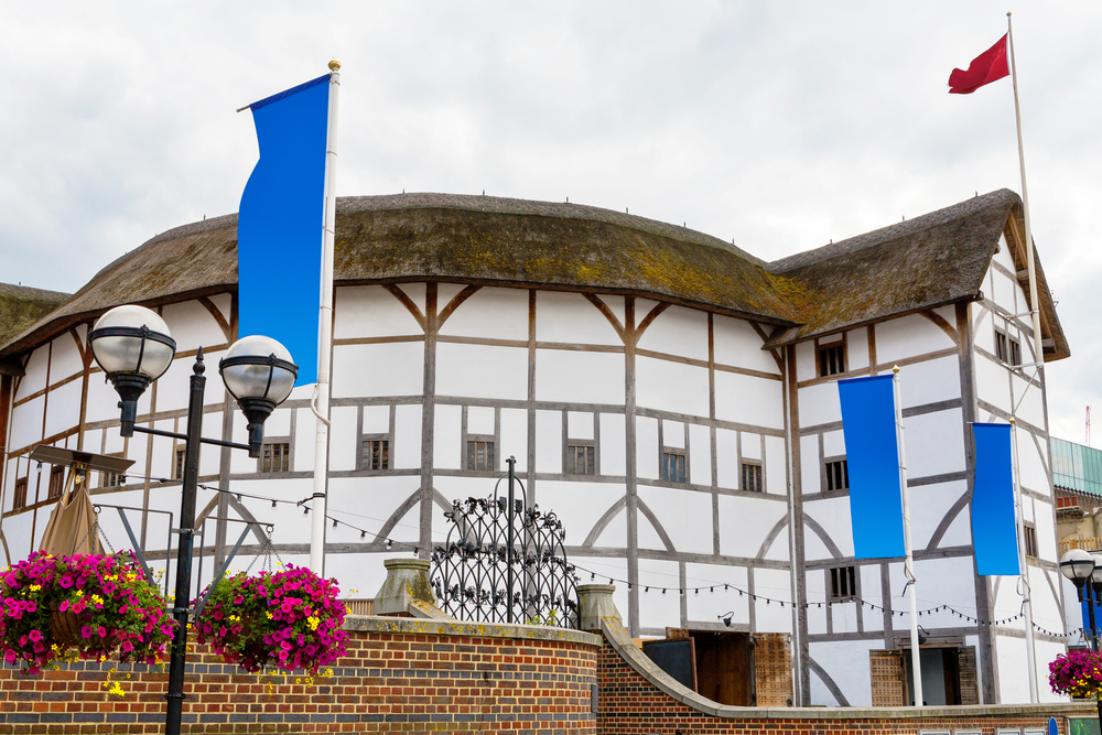 the Shakespeare globe is a must-see on 3 days in London the wood and white exterior is a replica of playhouse
