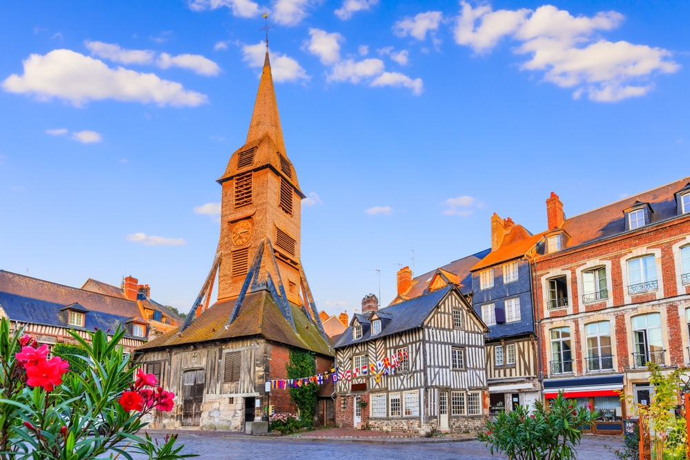 Honfleur, France. Bell tower of the Church of Saint Catherine.