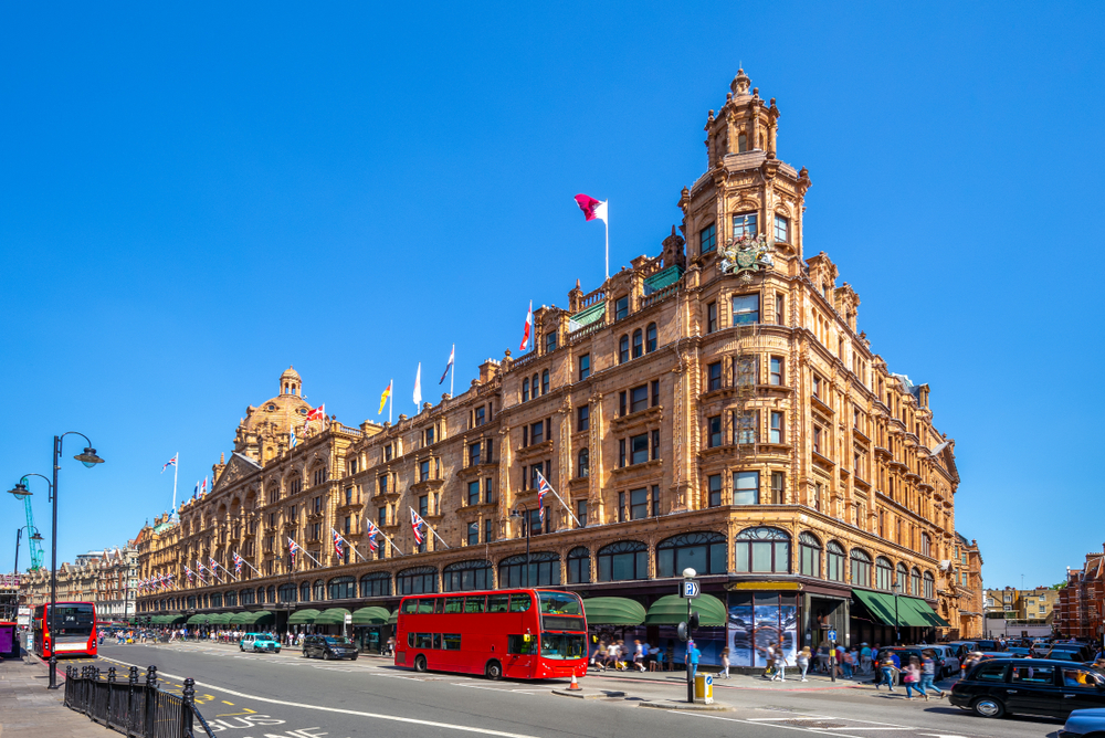 London department store Harrods from the outside