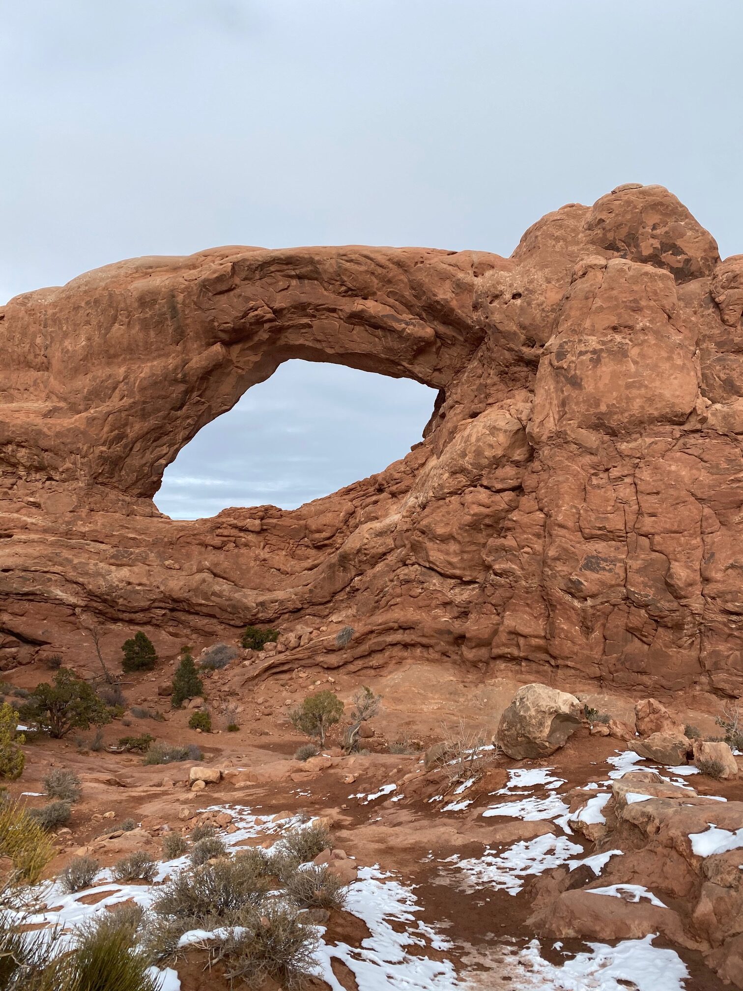 One of the Window arches on a cloudy day.