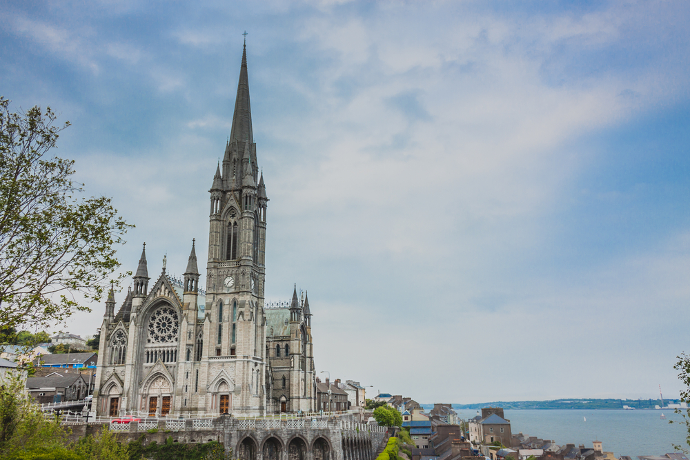 St Colman's Cathedral on a cold Summer's day in Cobh. One of the things to do in Cobh. 
