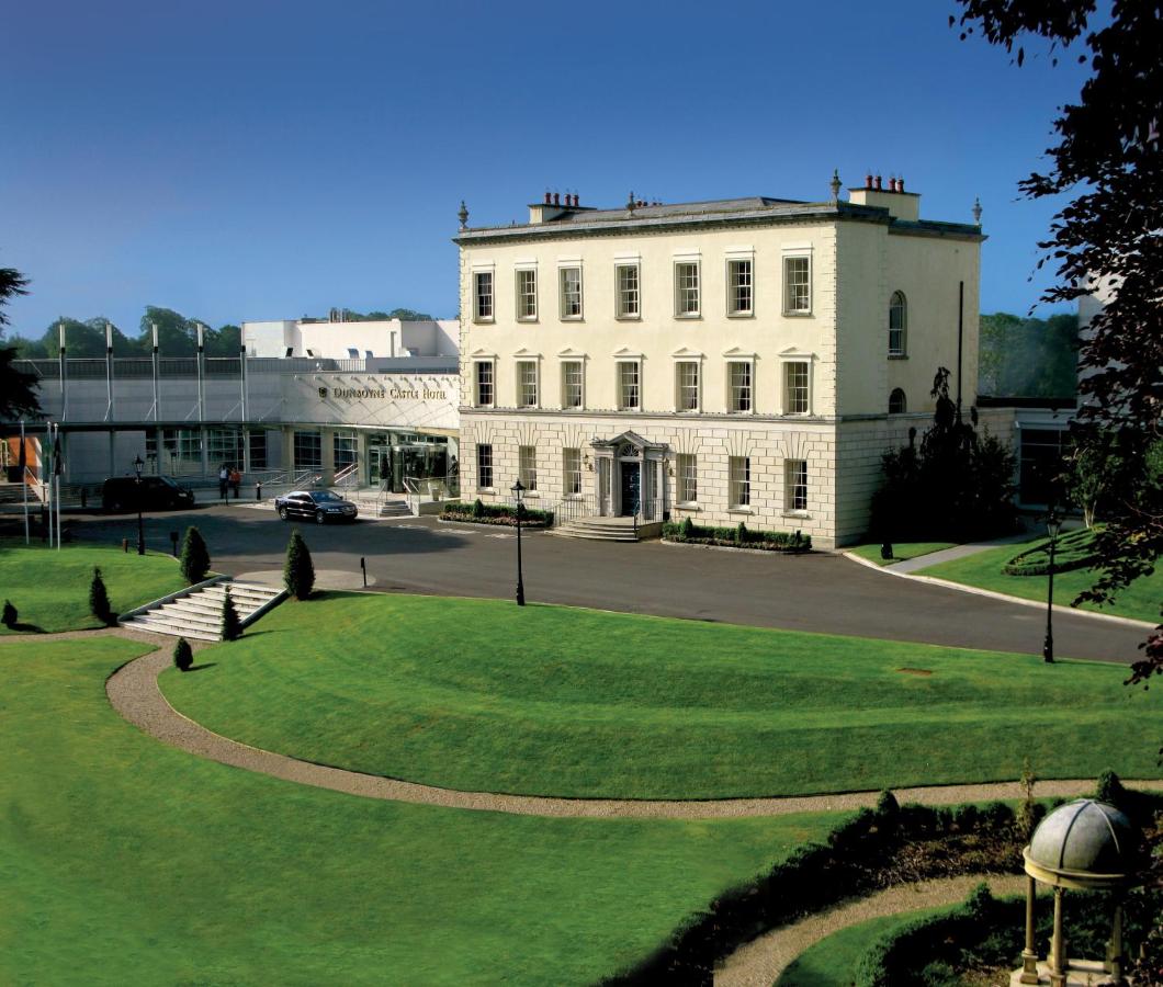 The lovely Georgian white stone exterior of the Dunboyne Castle hotel 