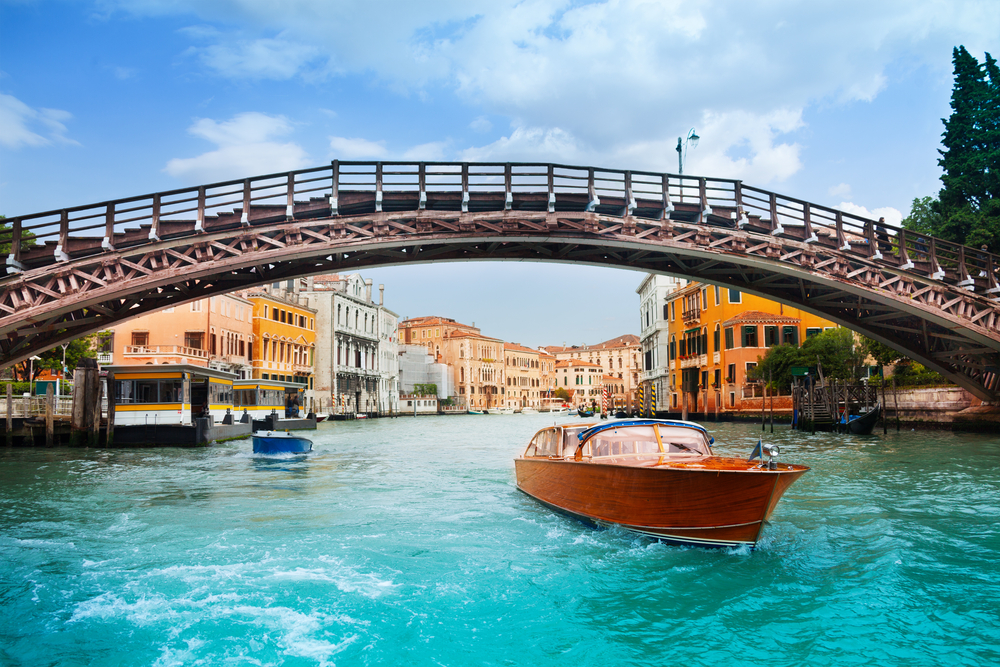 the. Ponte dell’ Accademia bridge that you can see both sides of grand Canal