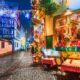 Strasburg, one of the best Christmas cities in Europe, shows a pop up Christmas Market decked out in lights in front of their squares and buildings that feature famous architecture.