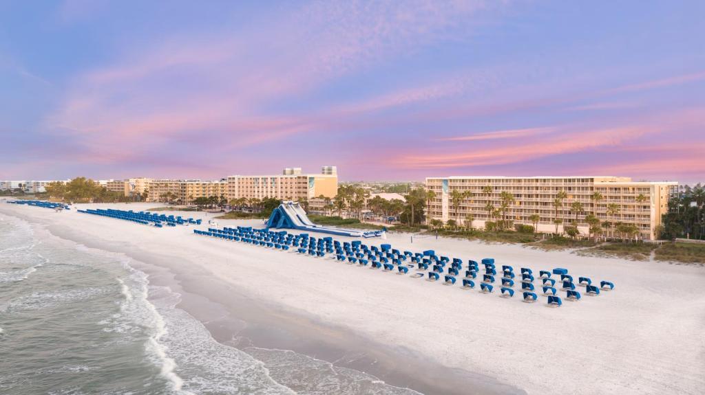 Hotel on the beach front with a private beach