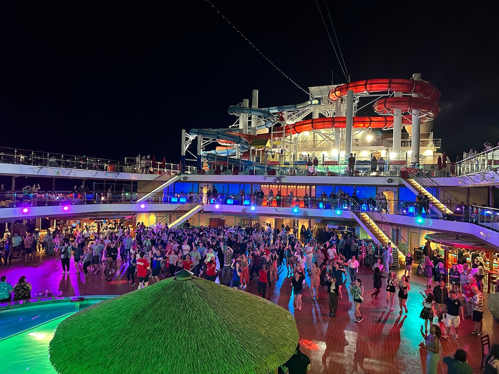 At night, the guests gather on the cruise deck, lights blasting, live music on all levels, and all guests knew exactly what things to buy from Amazon for a cruise to prepare for fun. 